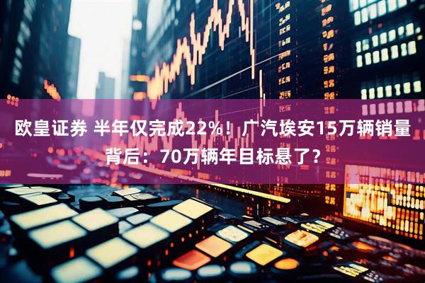 欧皇证券 半年仅完成22%！广汽埃安15万辆销量背后：70万辆年目标悬了？