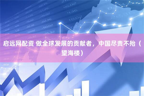 启远网配资 做全球发展的贡献者，中国尽责不殆（望海楼）