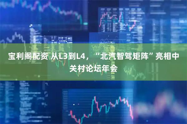 宝利阁配资 从L3到L4，“北汽智驾矩阵”亮相中关村论坛年会